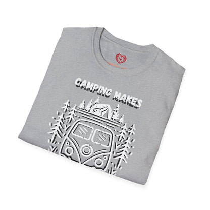 Camping makes everything better - Unisex Softstyle T-Shirt