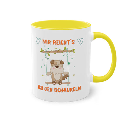 Mir reicht´s: Ich geh schaukeln - Zwei-Ton-Kaffeetasse