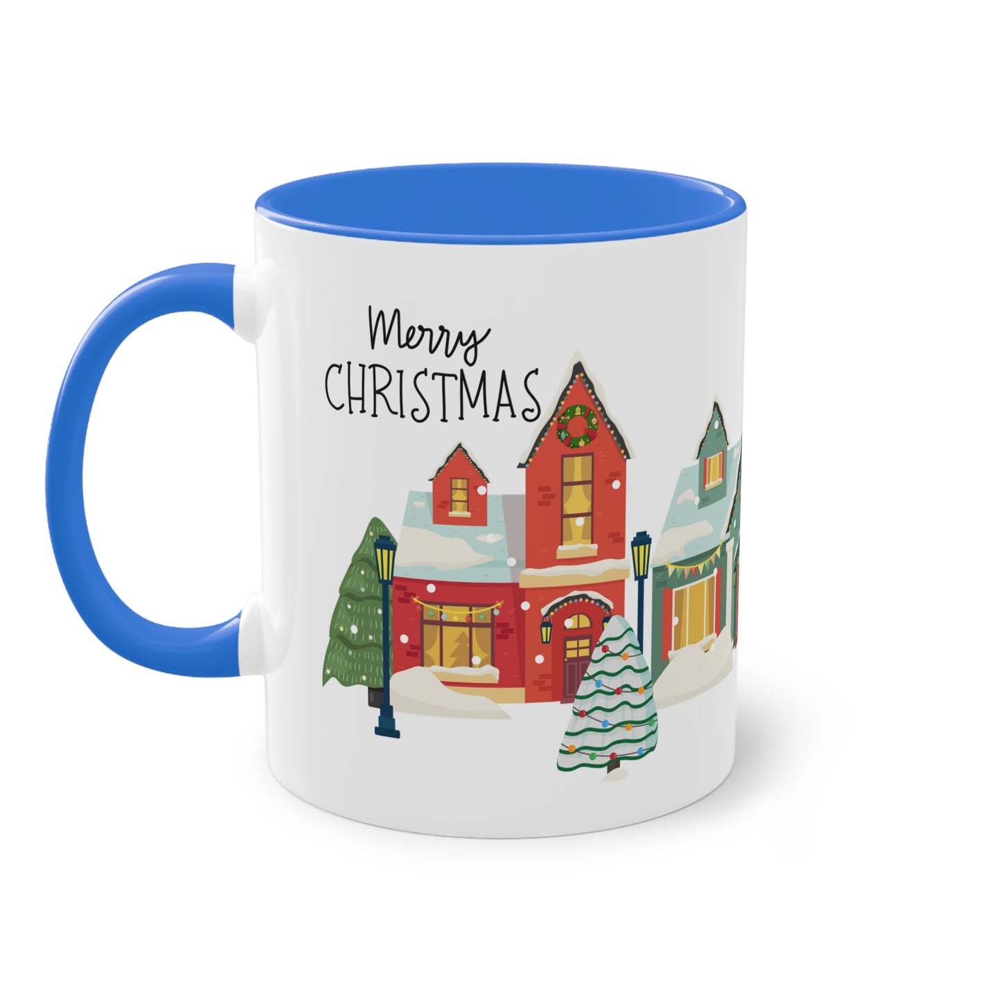 Merry Christmas Landschaft - Zwei-Ton-Tasse