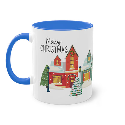 Merry Christmas Landschaft - Zwei-Ton-Tasse