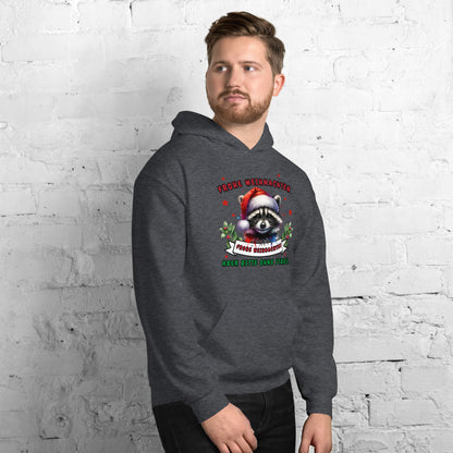 Weihnachts-Waschbär - Frohe Weihnachten, aber bitte ohne Stress! - Kapuzenpullover