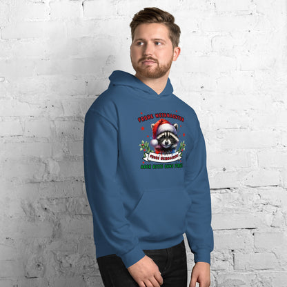 Weihnachts-Waschbär - Frohe Weihnachten, aber bitte ohne Stress! - Kapuzenpullover