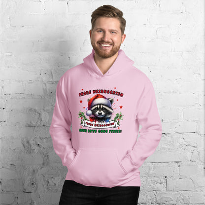 Weihnachts-Waschbär - Frohe Weihnachten, aber bitte ohne Stress! - Kapuzenpullover