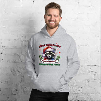 Weihnachts-Waschbär - Frohe Weihnachten, aber bitte ohne Stress! - Kapuzenpullover